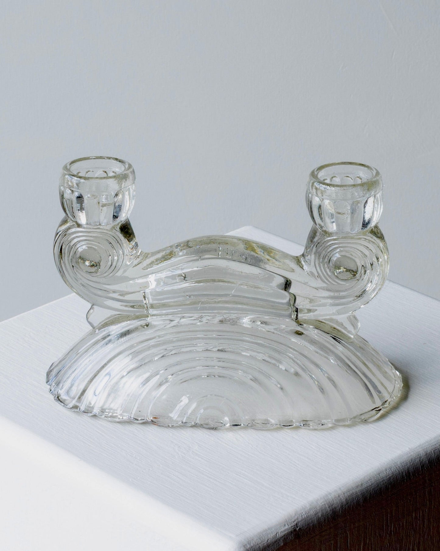 Glass Shell Candlestick