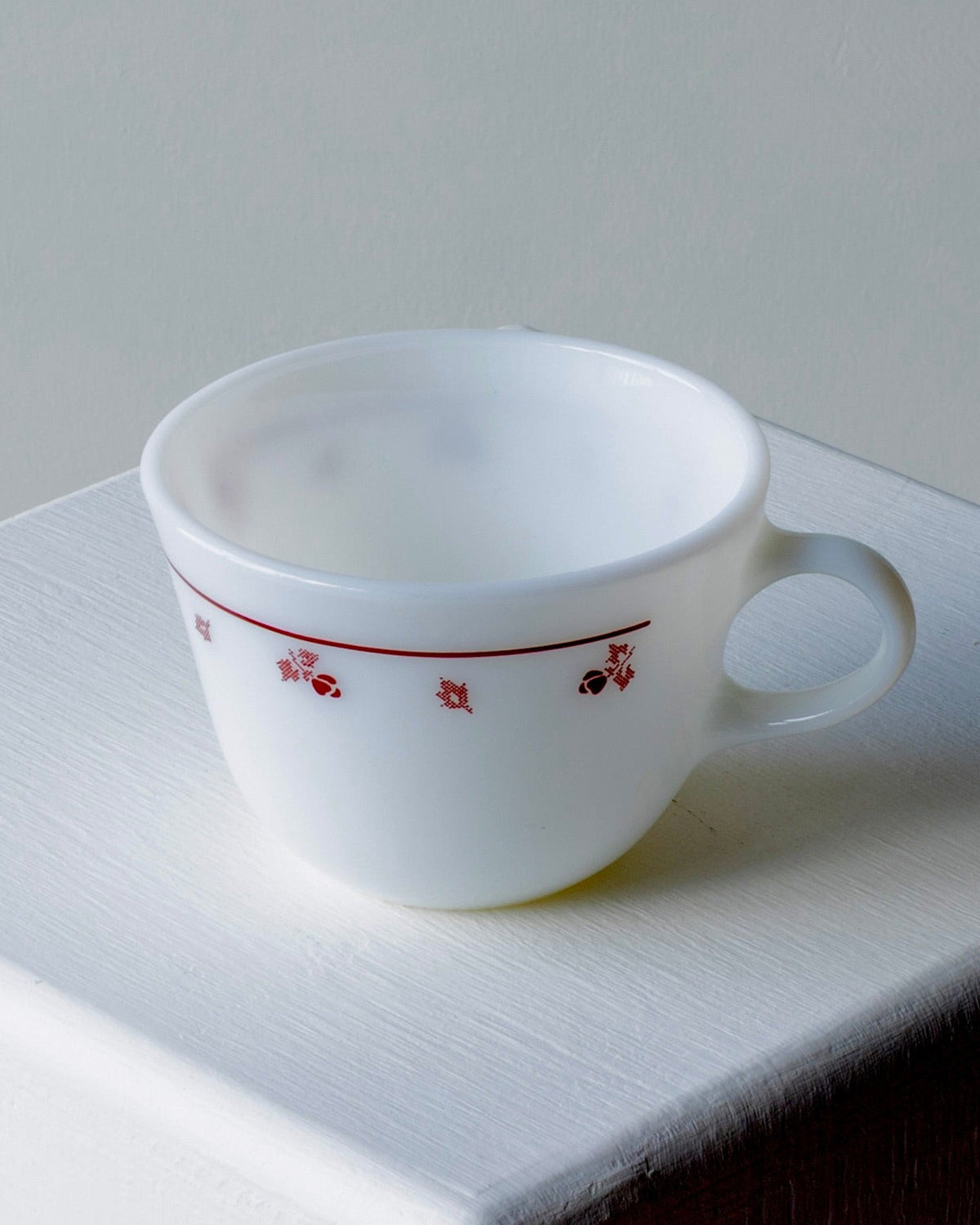 Burgundy Rose Pattern Fireking Cups - Pair
