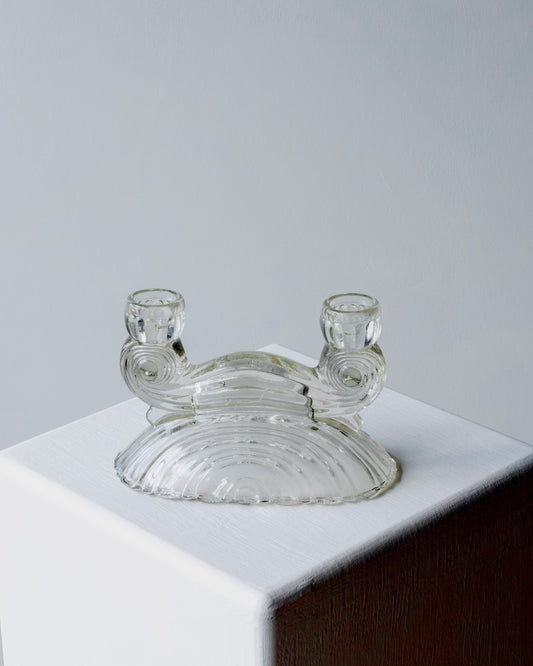 Glass Shell Candlestick