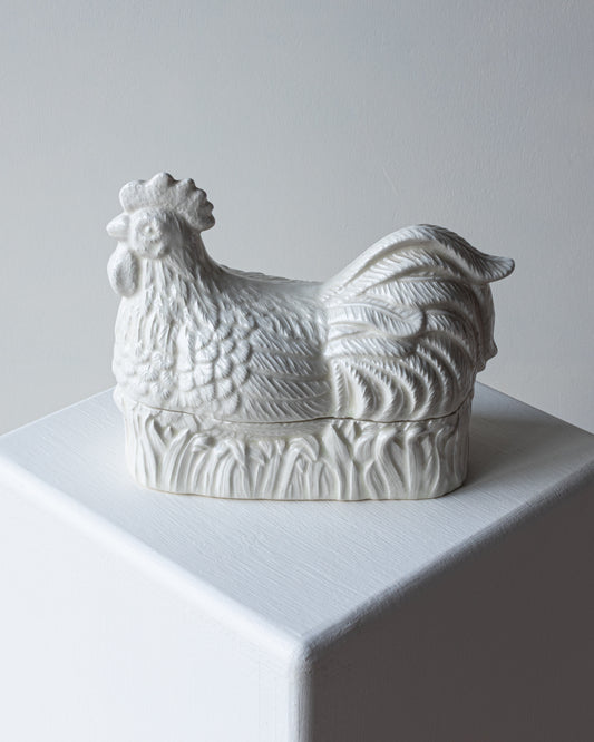 White Ceramic Chicken Jar